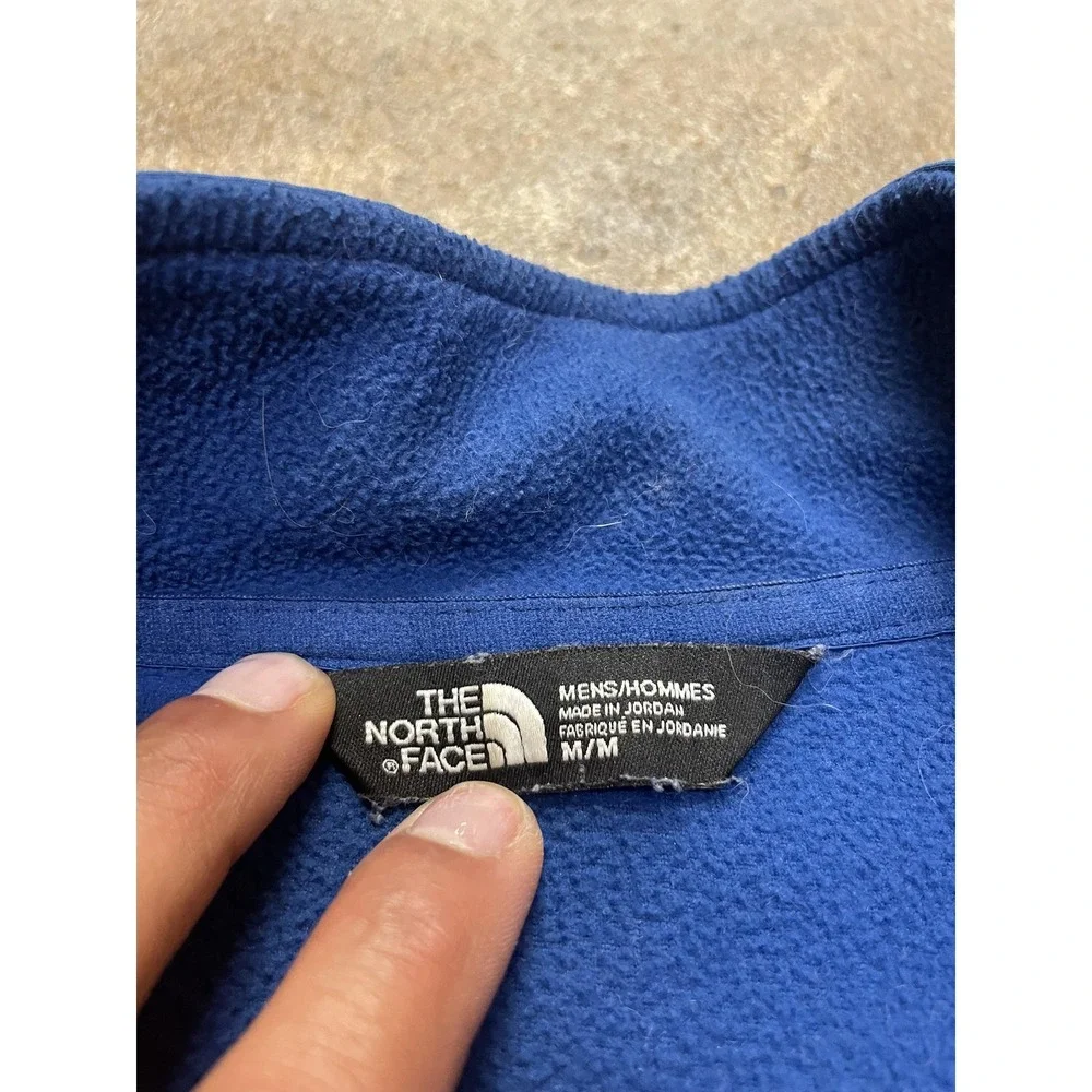 The North‎ Face Jacket Mens Medium Blue Fleece Softshell Full Zip Hiking Trail